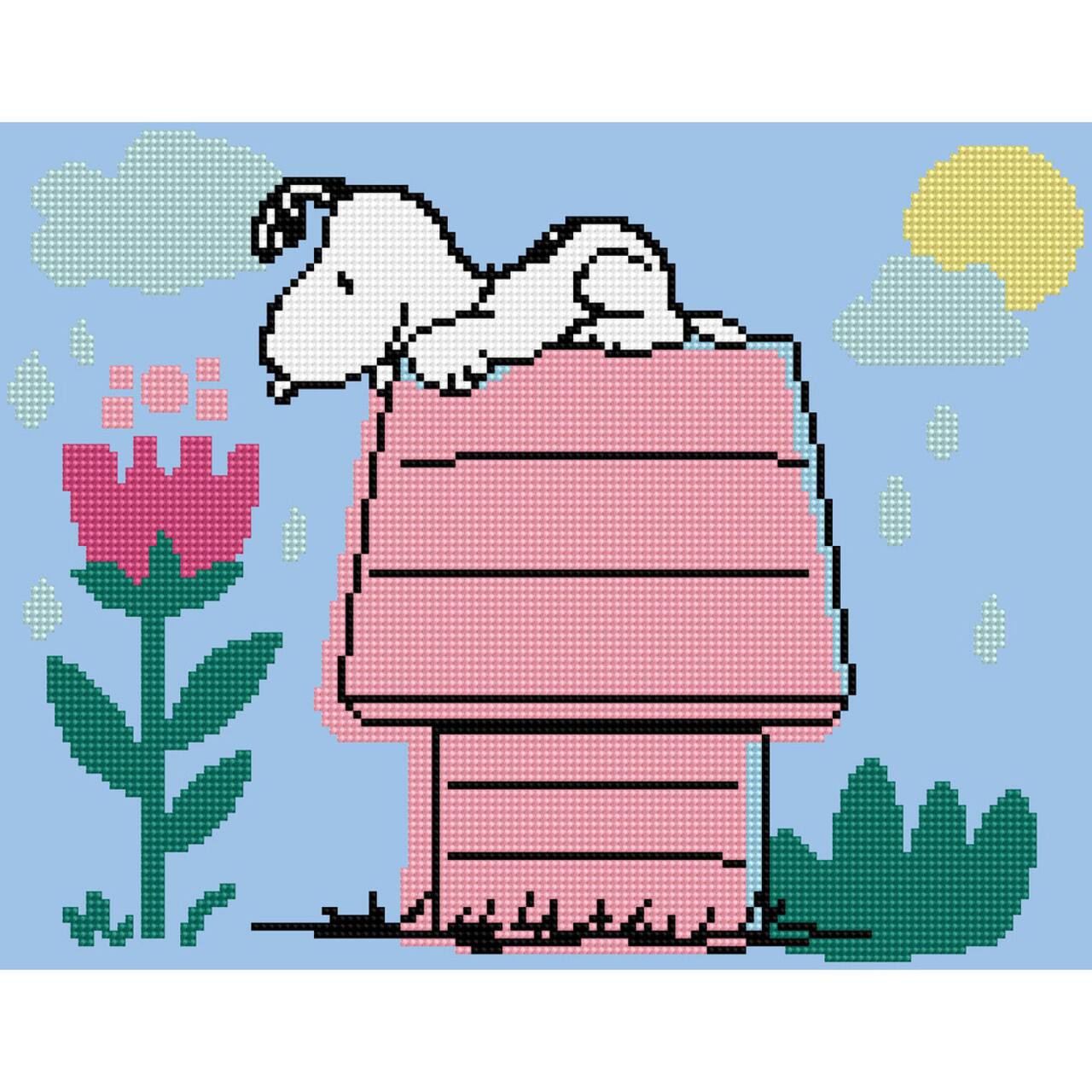 Diamond Dotz® Intermediate Dog House (Peanuts) Diamond Painting Kit